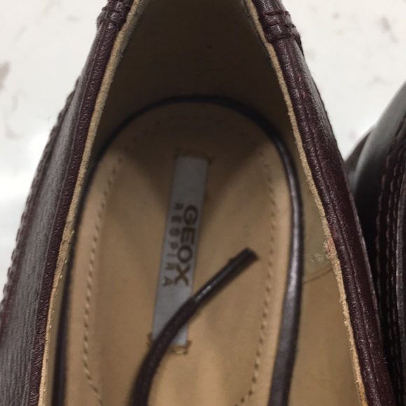 GEOX burgundy brogues. Worn once. EUC. - Picture 3 of 6